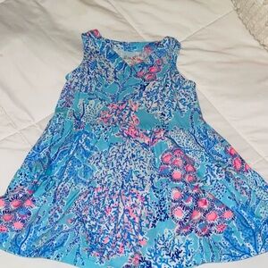 Lilly Pulitzer Vibrant Blue and Pink Sleeveless Dress